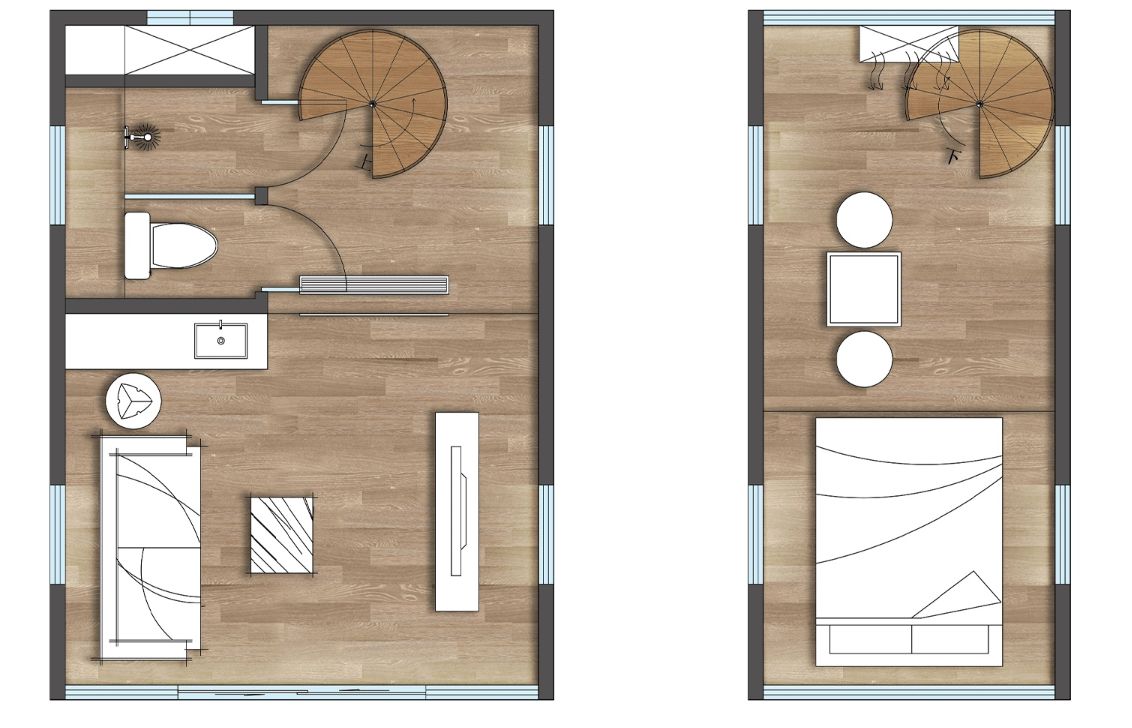 The Belvora V6 Alpine | 353 Sq Ft Luxury Triangle Resort Cabin